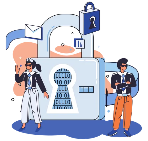 Data security and privacy  Illustration