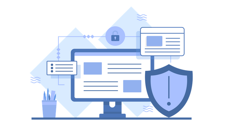 Data security  일러스트레이션