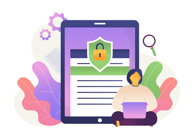 Data Security  일러스트레이션