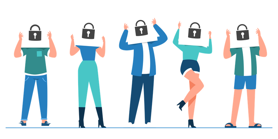 Data security  일러스트레이션