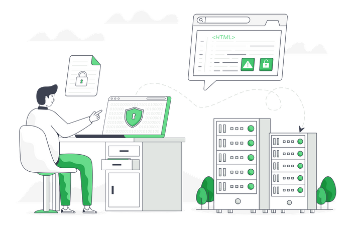 Data Security  일러스트레이션