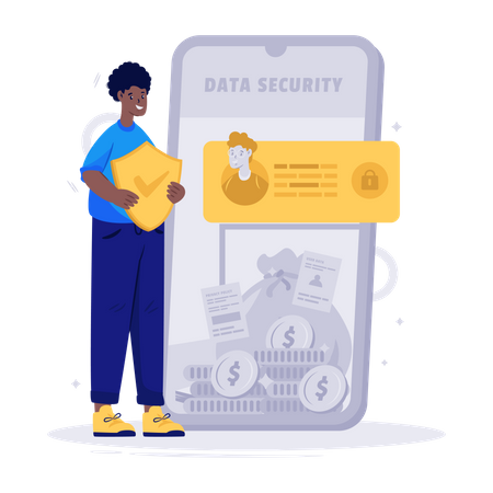 Data security  일러스트레이션