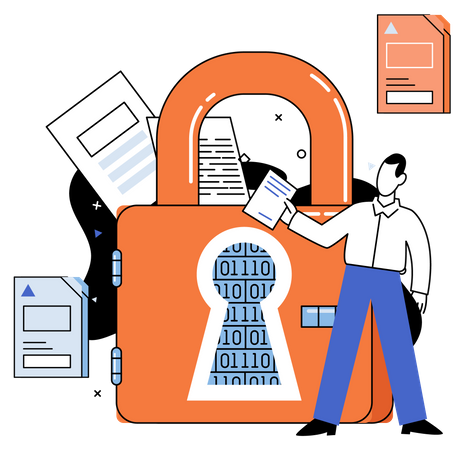 Data Security  일러스트레이션