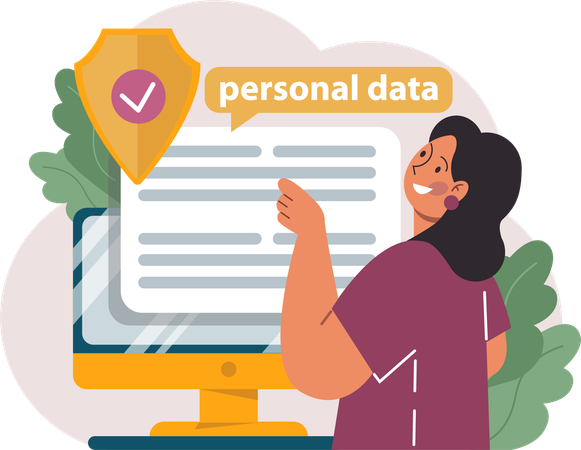 Data security  일러스트레이션
