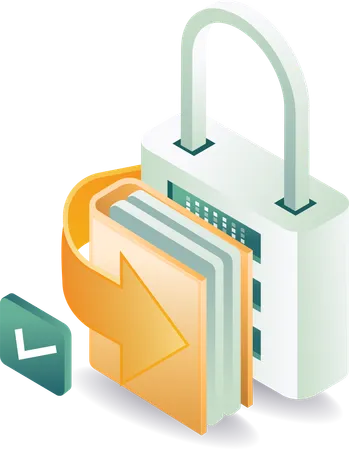 Data security symbol image information  Illustration