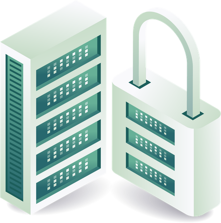 Data server and security technology  Illustration