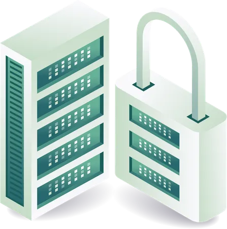 Data server and security technology  Illustration