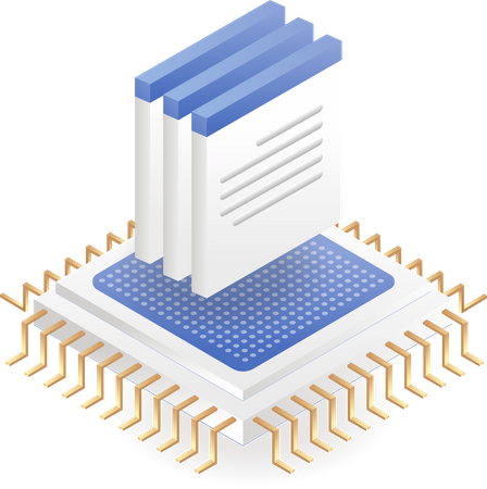 Data server chip  Illustration