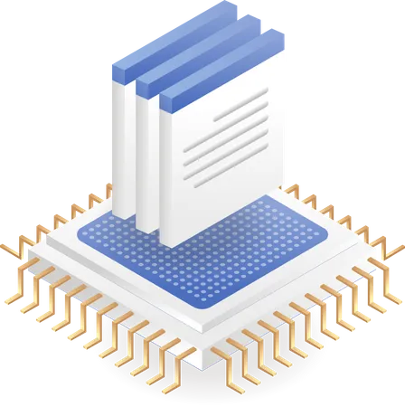 Data server chip  Illustration