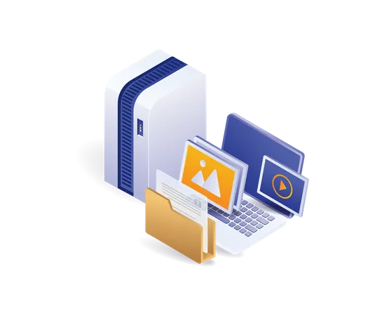 Data server for digital content creators  Illustration