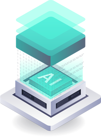 Data Server Management in AI Technology  Illustration