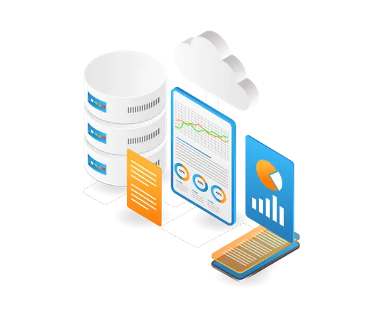 Data server performance analysis database  Illustration