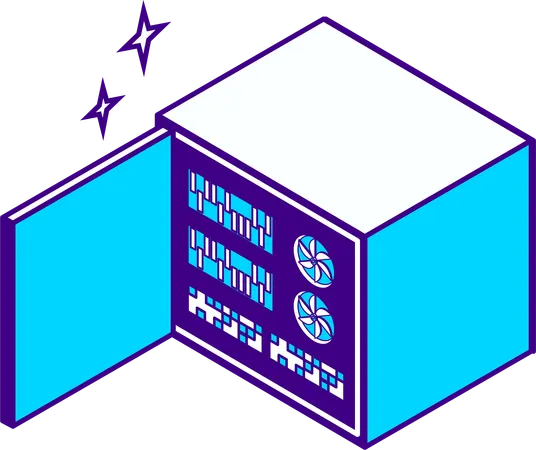 Data server room  Illustration