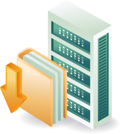 Data server technology  Illustration