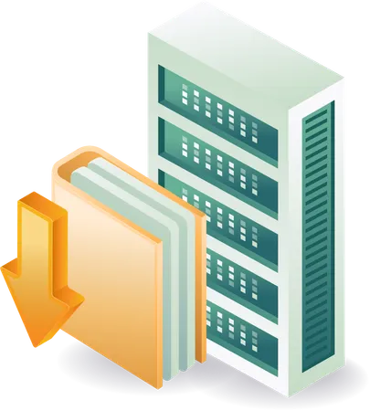 Data server technology  Illustration