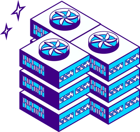 Data server tower  Illustration