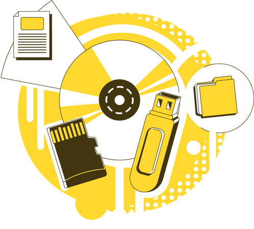 Data storage devices  Illustration