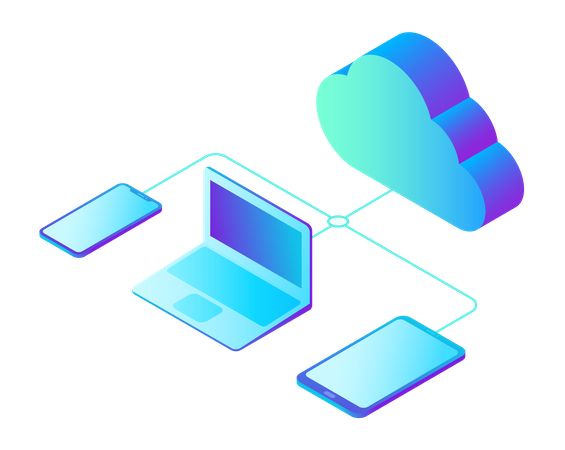 Data storage network  Illustration