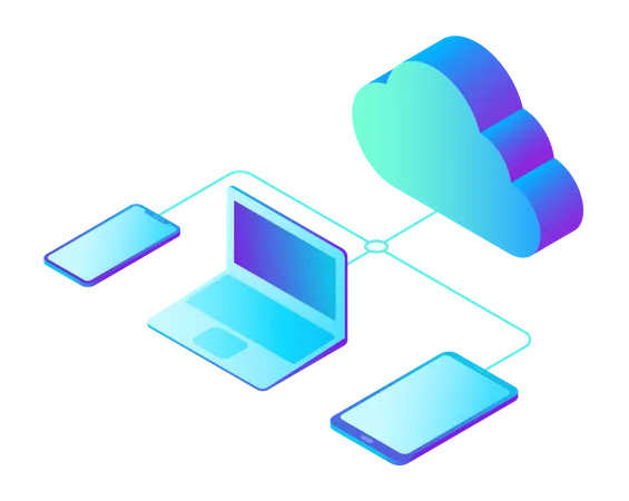 Data storage network  Illustration