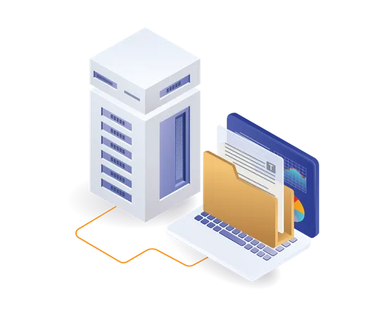 Data storage server management  Illustration