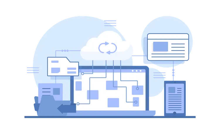 Data synchronise  Illustration