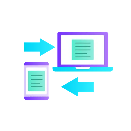 Data transfer between devices  Illustration