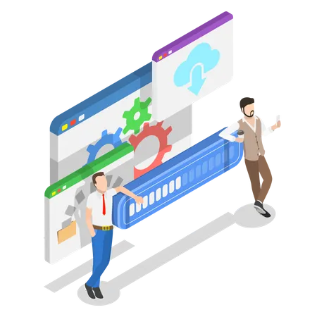 Data transfer process  Illustration