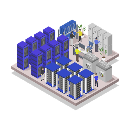 Database Center  Illustration