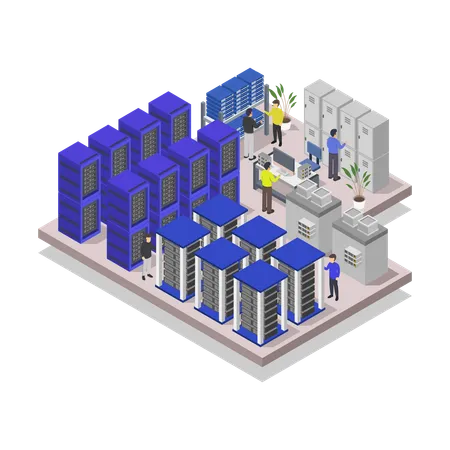 Database Center  Illustration