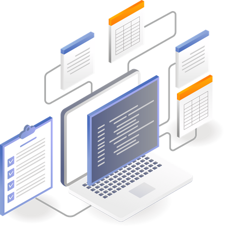 Database checklist end programmer language  Illustration