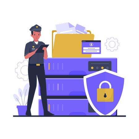 Database data security  Illustration