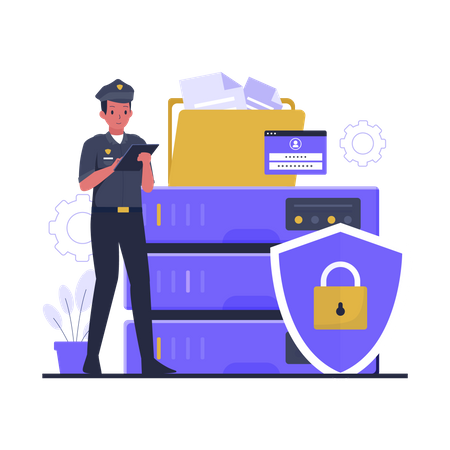 Database data security  일러스트레이션