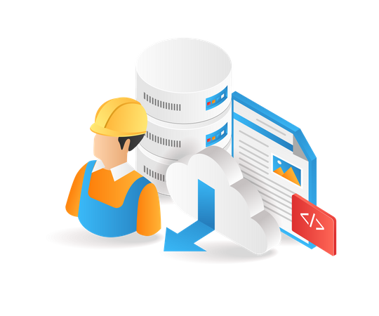 Database maintenance programmer  Illustration