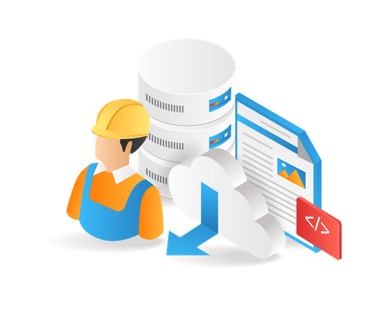 Database maintenance programmer  Illustration