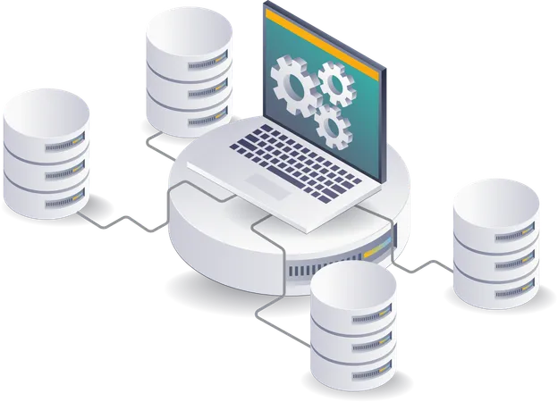 Database Maintenance Systems in Technology Infrastructure  Illustration