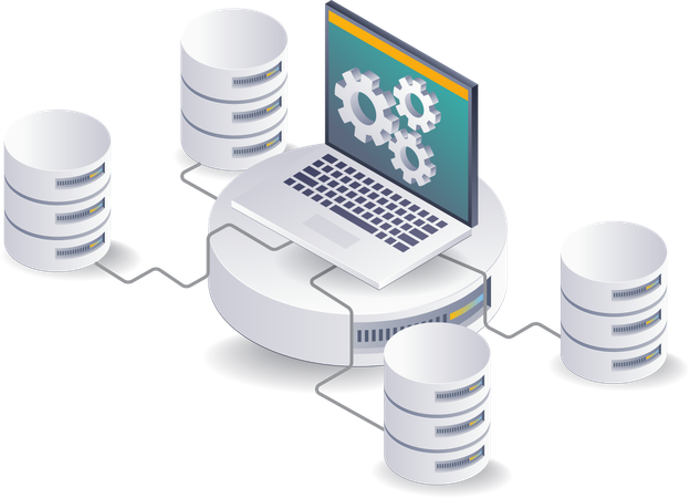 Database Maintenance Systems in Technology Infrastructure  Illustration