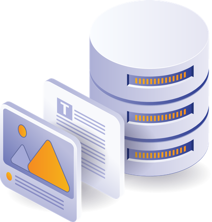 Database management maintenance  Illustration