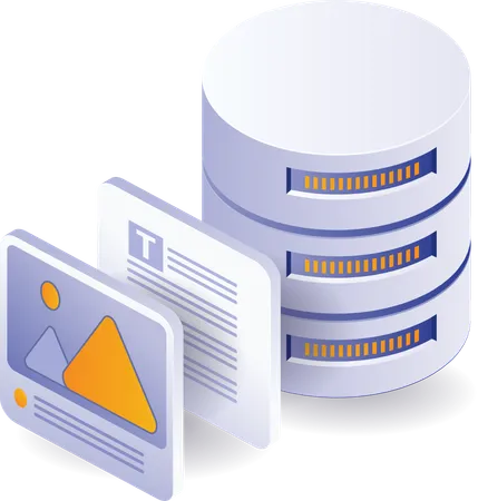 Database management maintenance  Illustration