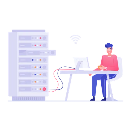 Database manager  Illustration