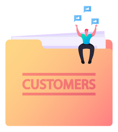 Database Of Clients, Loyalty Program  Illustration