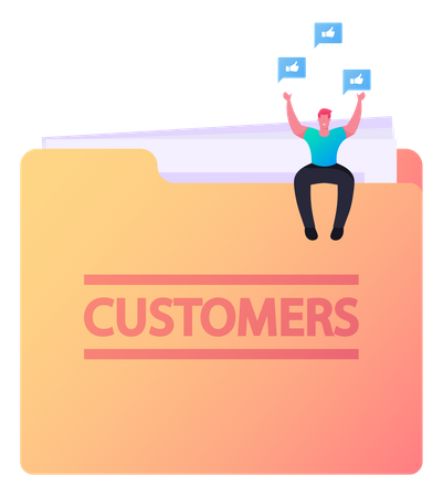 Database Of Clients, Loyalty Program  Illustration