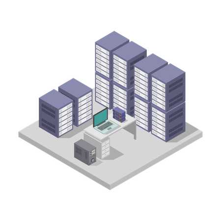 Database Room  Illustration