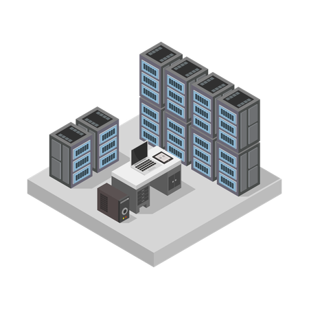 Database Room  Illustration