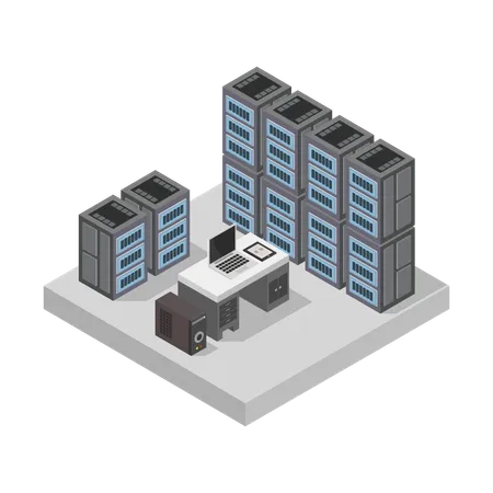 Database Room  Illustration