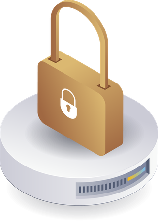 Database Security Lockdown  Illustration