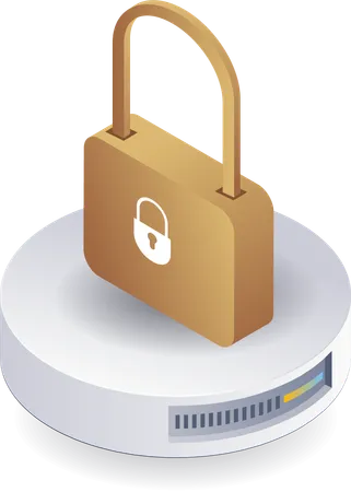 Database Security Lockdown  Illustration