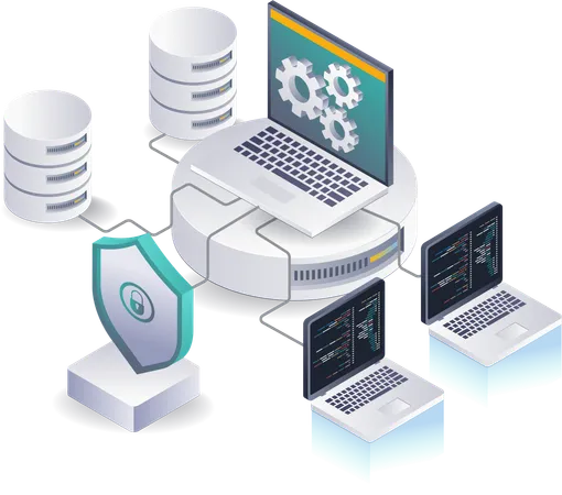 Database Security Maintenance in Technology Systems  Illustration