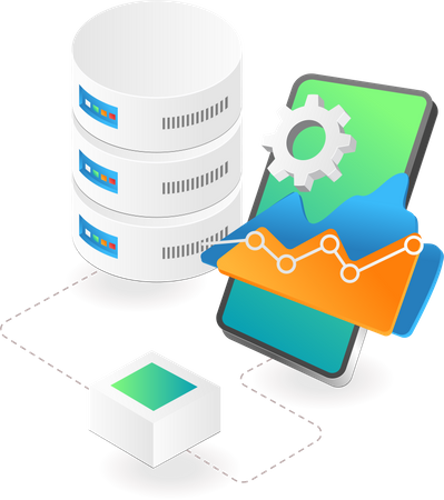 Database server analysis app  Illustration