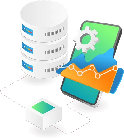 Database server analysis app  Illustration