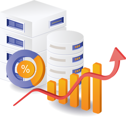 Database server analysis data  Illustration